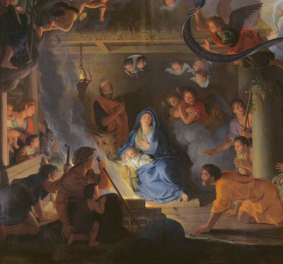 Adoration of the Shepherds (detail) by Charles Le Brun